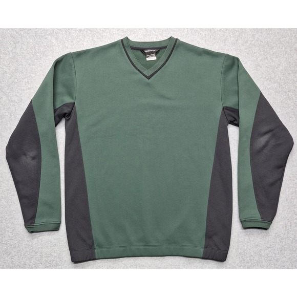 Nike Other - Nike Golf Therma-Fit Sweater Mens M Green Black Colorblock Performance Pullover‎